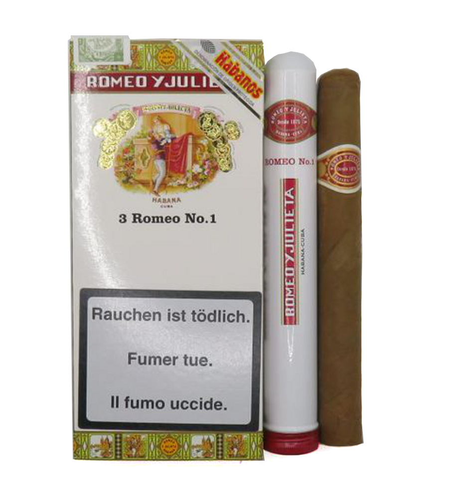 Romeo y Julieta No. 1 Tubed Cigar - Pack of 3