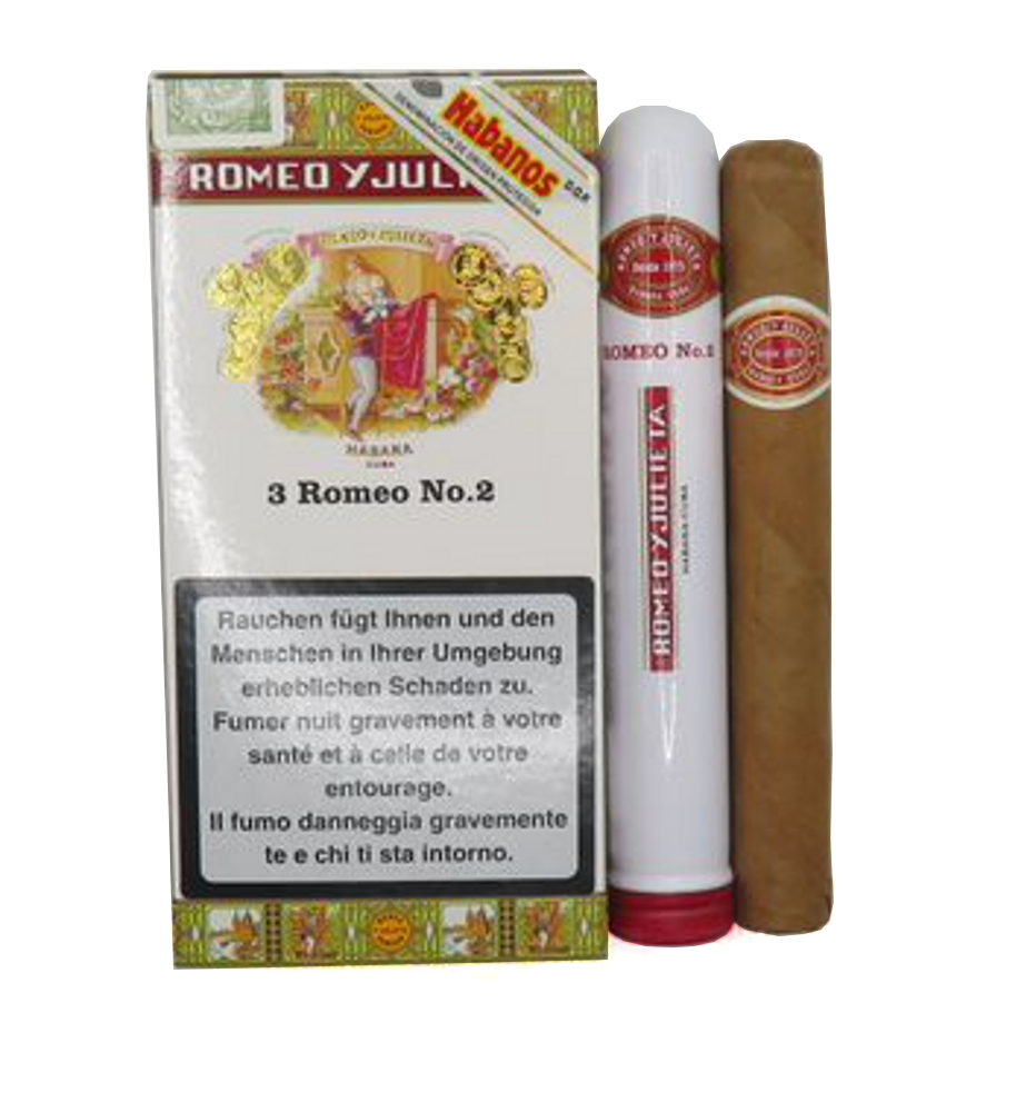 Romeo y Julieta No. 2 Tubed Cigar - Pack of 3