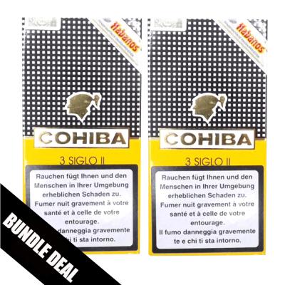 Cohiba Siglo II Tubed Cigar - 2 x Pack of 3 (6) Bundle Deal