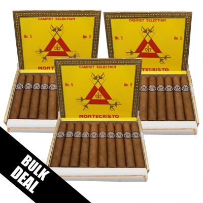 3 BOX BUNDLE DEAL - Montecristo No. 5 (Vintage 2014) Cigar - 3 x Box of 10