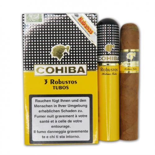 Cohiba Robustos Tubed Cigar - Pack of 3